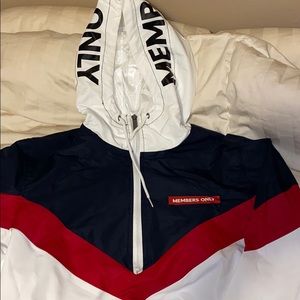 Members Only  hooded windbreaker